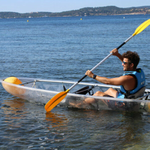 Location de kayak transparent -  plage de la Nartelle